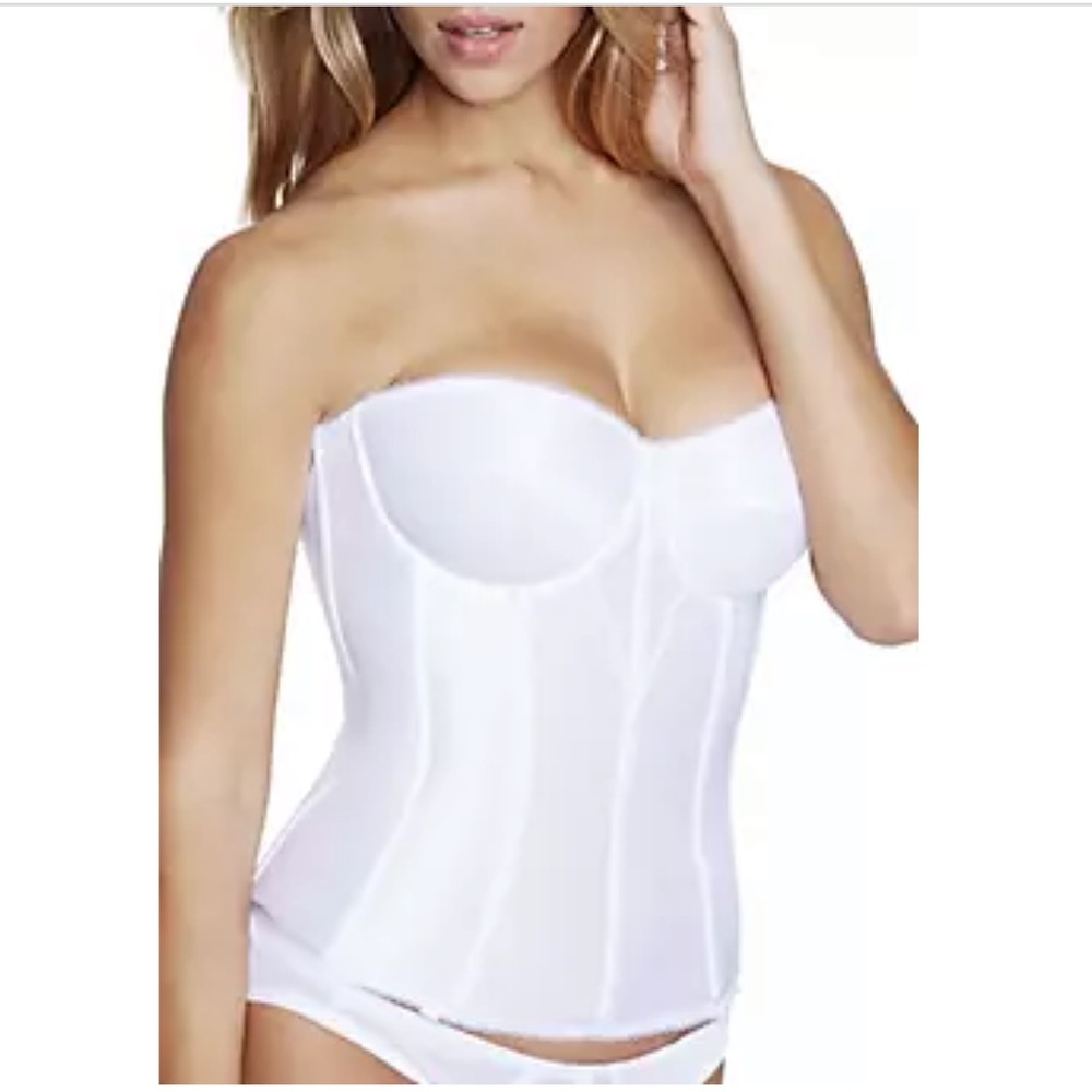 DOMINIQUE Juliette Satin Strapless Longline